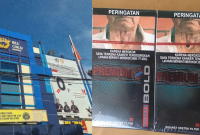 Ilustrasi Rokok Premium Bold dan Bea Cukai Madura.