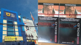 Ilustrasi Rokok Premium Bold dan Bea Cukai Madura.