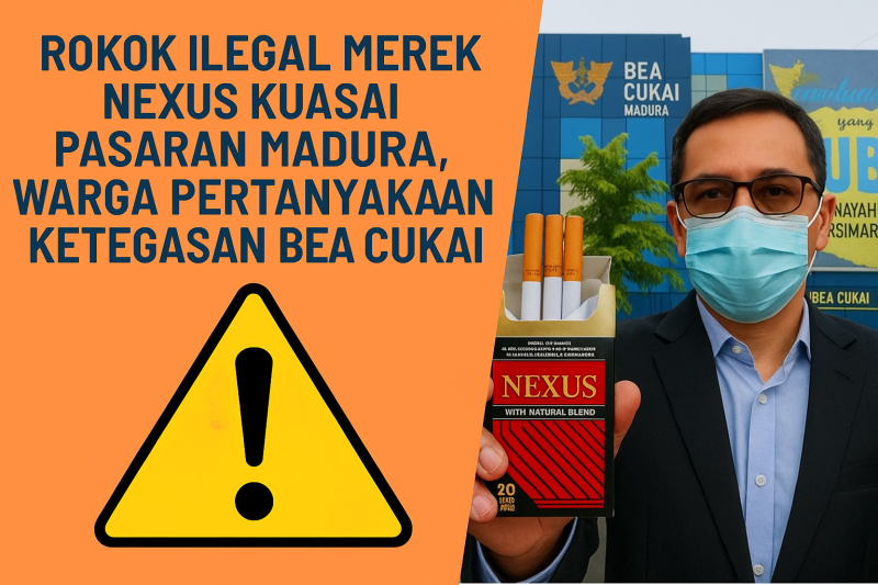 Rokok ilegal merek Nexus beredar bebas di pasaran Madura tanpa cukai, Warga tuntut ketegasan Bea Cukai.