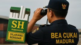 Ilustrasi rokok Ilegal Merek SH.