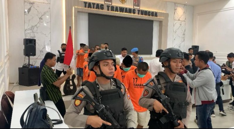 Pelaku saat diringkus Polisi.