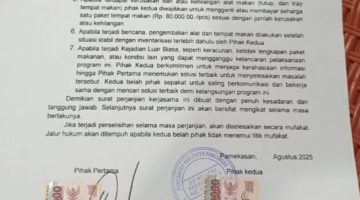Surat perjanjian yang beredar luas.