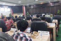 DPRD Tani Merdeka Indonesia Kabupaten Pamekasan saat beraudiensi di kantor DPRD Pamekasan, Selasa (18/11/2025).