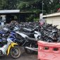 Sejumlah motor hasil razia polres Pamekasan 

