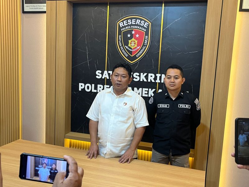Polres Pamekasan saat konferensi pers.