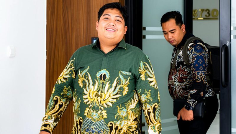 Korwil BGN Pamekasan Hariyanto usai diperiksa penyidik.