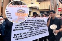 Demo Mabes Polri, Desak Usut Dugaan Setoran Uang Pengamanan Rokok Ilegal ke Oknum Polisi Pamekasan.