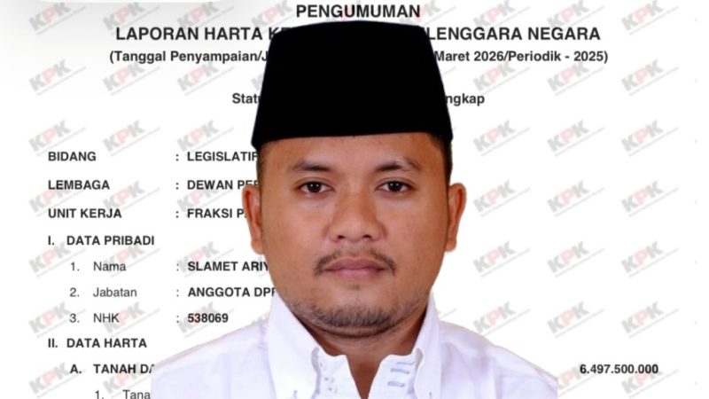 Ilustrasi Harta Slamet Ariyadi DPR RI.