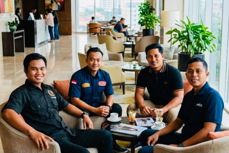 DARI KANAN: Ketua PWI Sumenep Faisal Warid, Ketua PWI Pamekasan Hairul Anam, Ketua PWI Sampang Hanggara Pratama Syahputra, dan Ketua PWI Bangkalan Mahmud Ismail. (Ist)