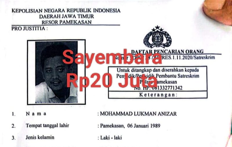 Korban Buka Sayembara Rp20 Juta Bagi yang Bisa Serahkan Mantan Pegawai BRI Pamekasan yang 6 Tahun Buron.
