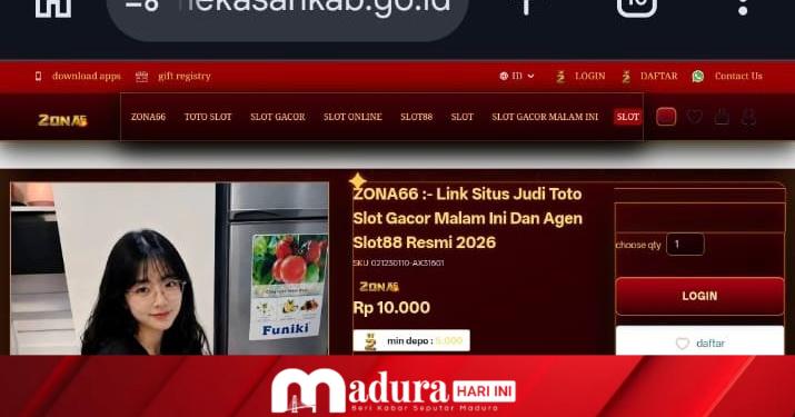 Waduh! Website PPID Pemkab Pamekasan Jadi Portal Judi Online